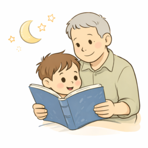 Czytanie książki jako sposób na wyciszenie trzylatka przed snem