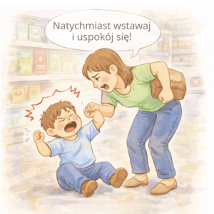 histeria 3-latka w sklepie i napięta reakcja rodzica