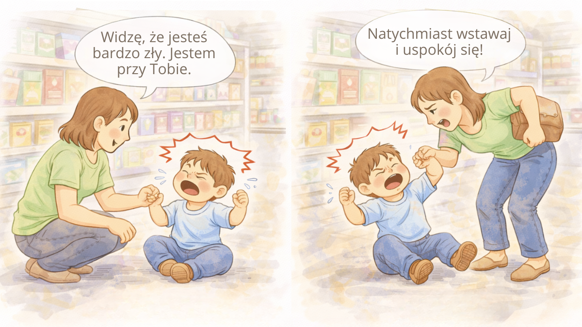 Jak reagować na histerię 3-latka w sklepie – porównanie reakcji