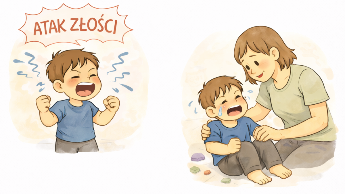 Napady złości u dzieci 2–5 lat – przykład reakcji dziecka i wsparcia rodzica