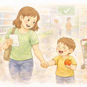 Spokojne zakupy z 3-latkiem po opanowaniu emocji