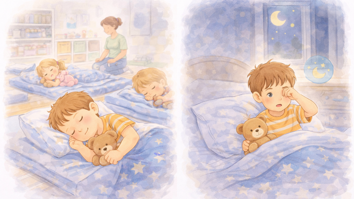 Drzemka w przedszkolu a sen dziecka w domu