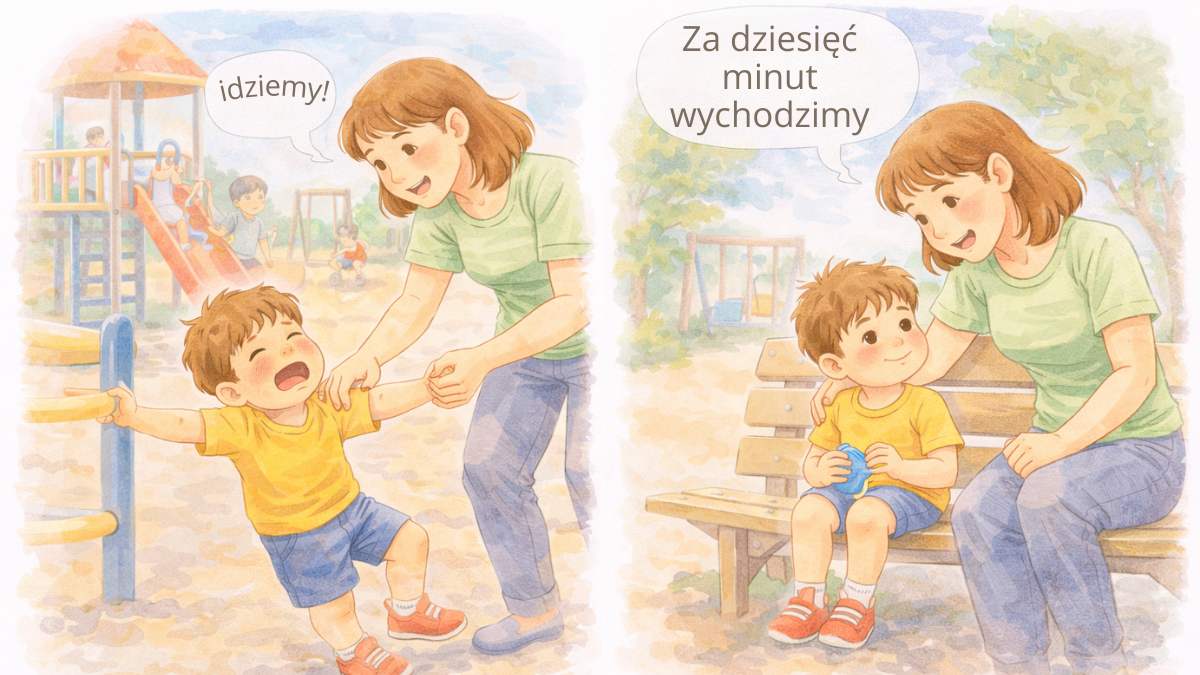 Dziecko nie chce wychodzić z placu zabaw – przykład sytuacji