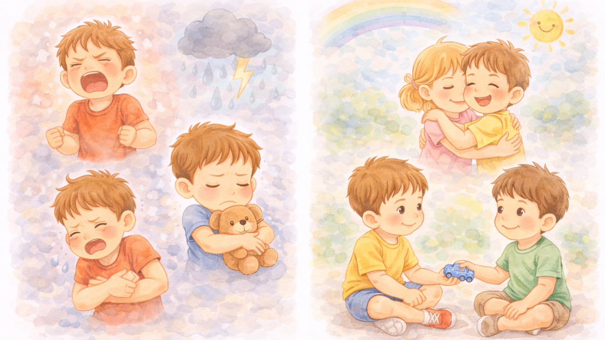 Rozwój emocjonalny 3-latka – przykłady emocji i relacji